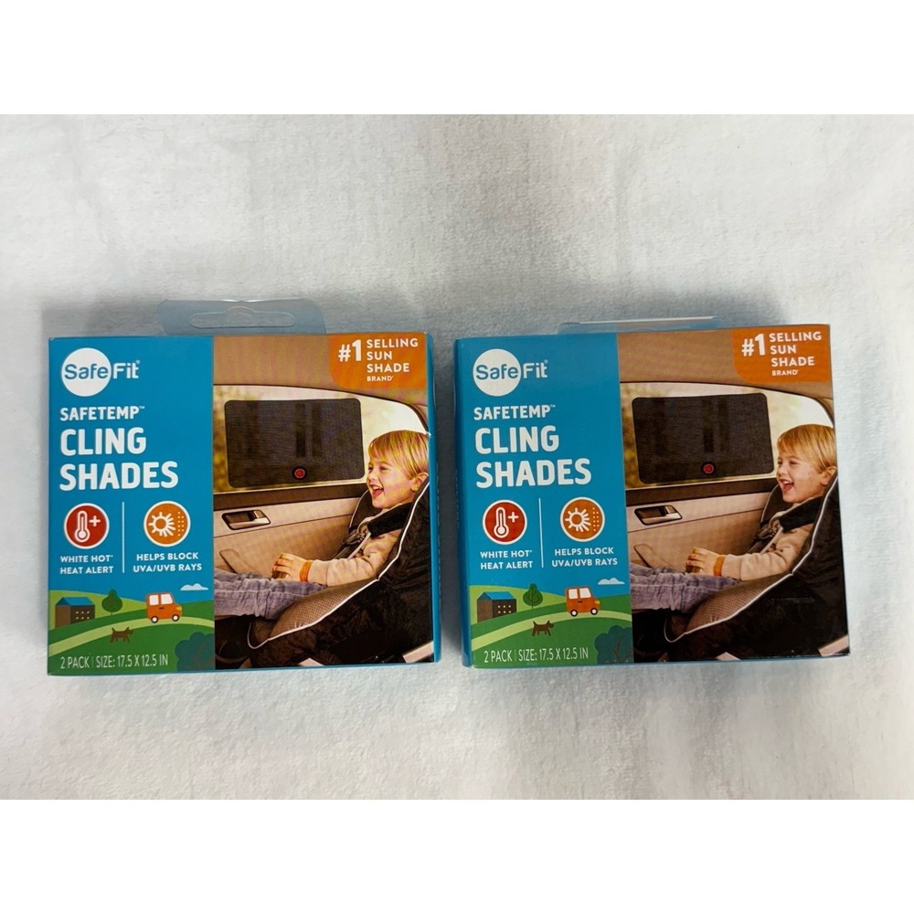 SafeTemp Cling Shades by SafeFit 2 Pack (17.5 x 12.5 in) NEW - LOT Of 2
